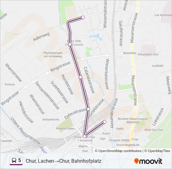 5 bus Line Map