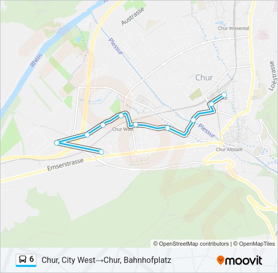 6 Bus Line Map