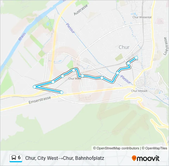 6 Bus Line Map