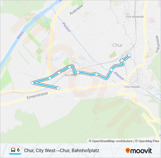 6 Bus Line Map