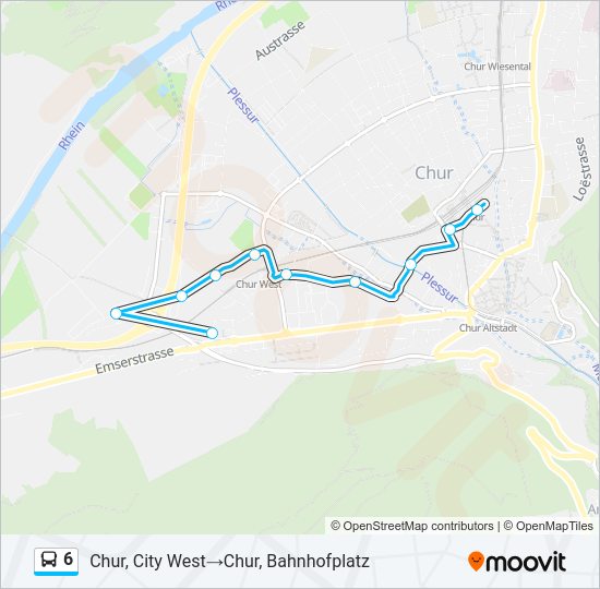 6 Bus Line Map