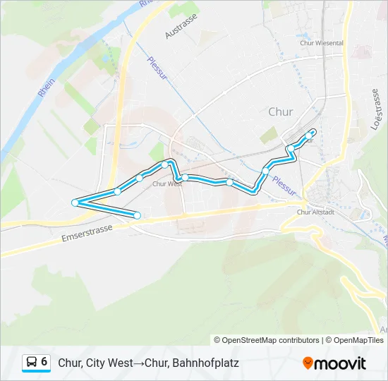 6 Bus Line Map