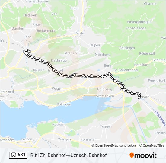 631 Bus Line Map