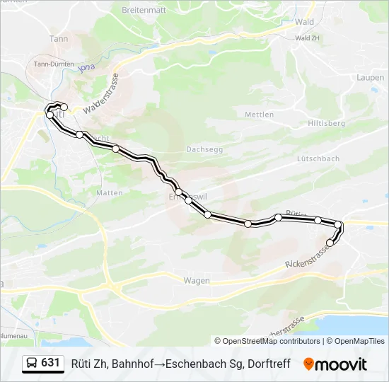 631 Bus Line Map