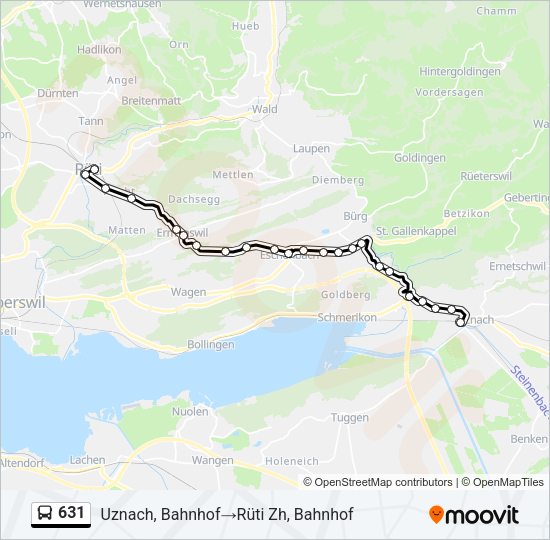 631 Bus Line Map