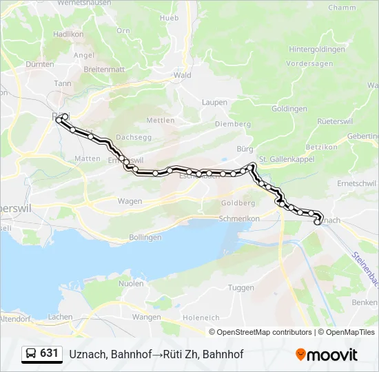 631 Bus Line Map