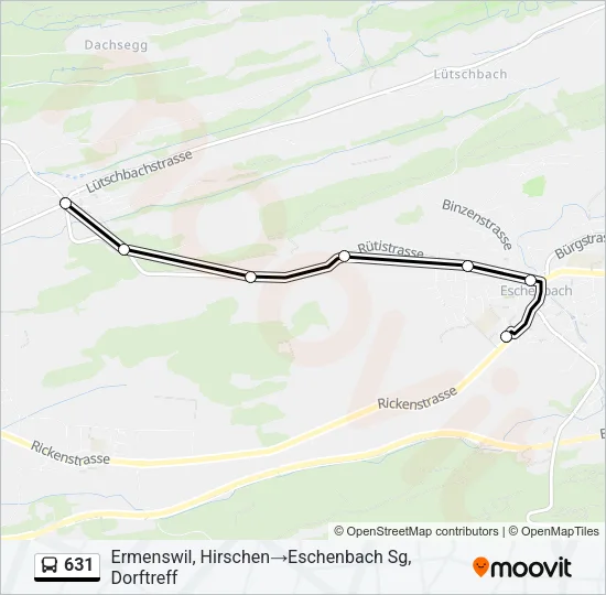 631 Bus Line Map