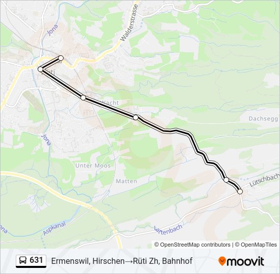 631 Bus Line Map