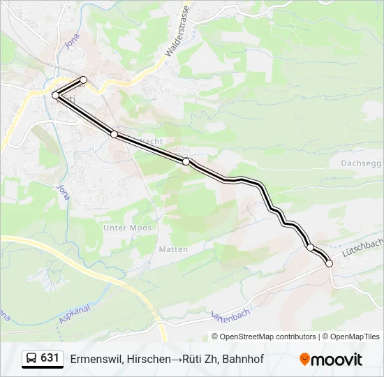 631 Bus Line Map