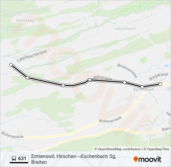 631 Bus Line Map