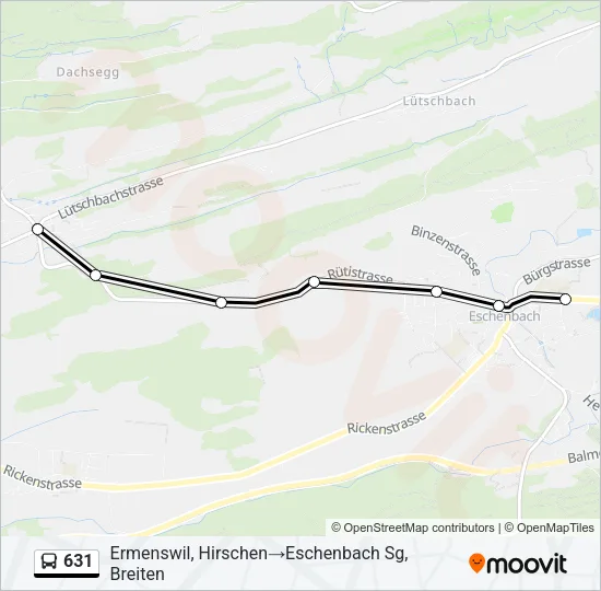 631 Bus Line Map
