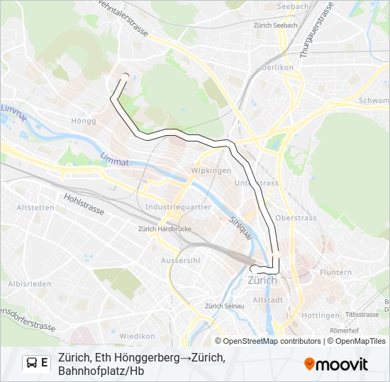 E Bus Line Map