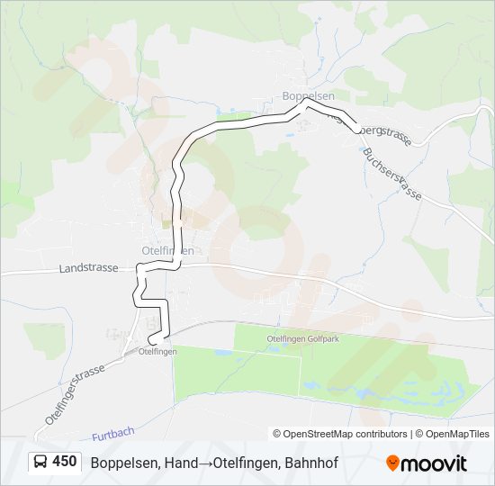 450 Bus Line Map
