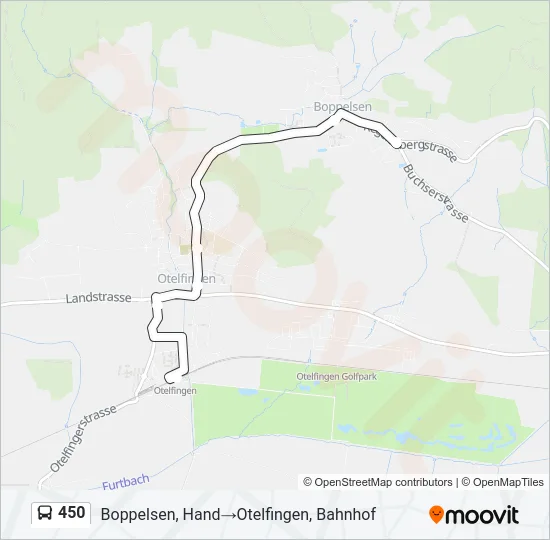 450 Bus Line Map
