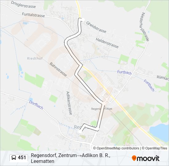 451 Bus Line Map