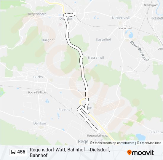 456 Bus Line Map