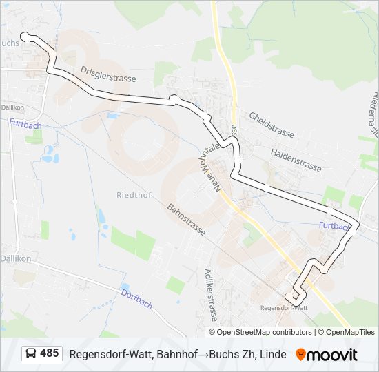 485 Bus Line Map