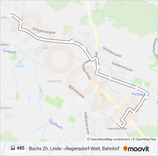 485 Bus Line Map