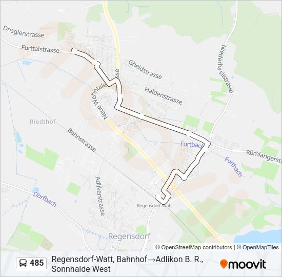 485 Bus Line Map