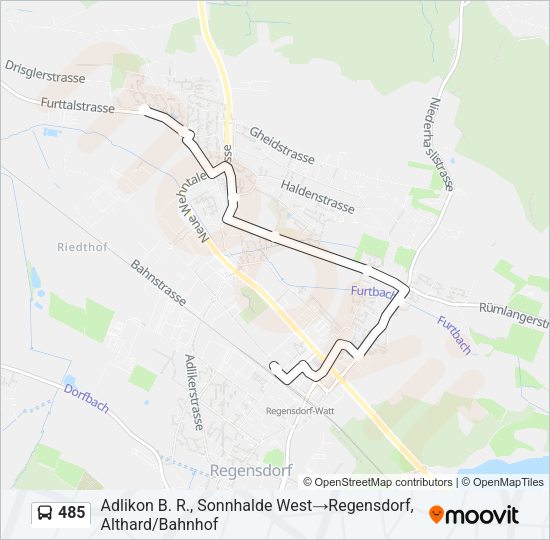 485 Bus Line Map