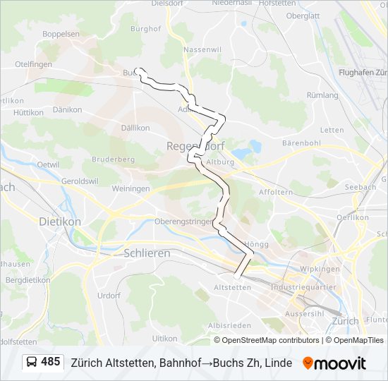485 Bus Line Map