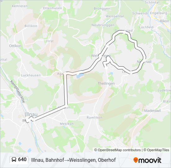 640 Bus Line Map