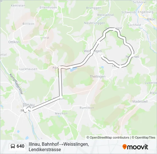 640 Bus Line Map
