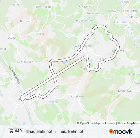 640 Bus Line Map