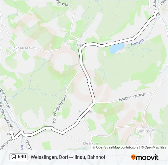 640 Bus Line Map
