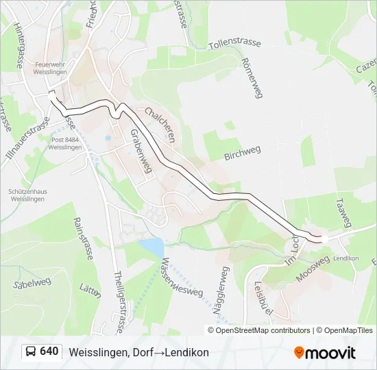 640 Bus Line Map