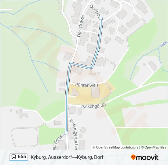 655 Bus Line Map