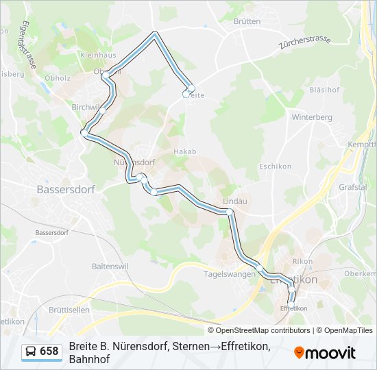 658 Bus Line Map