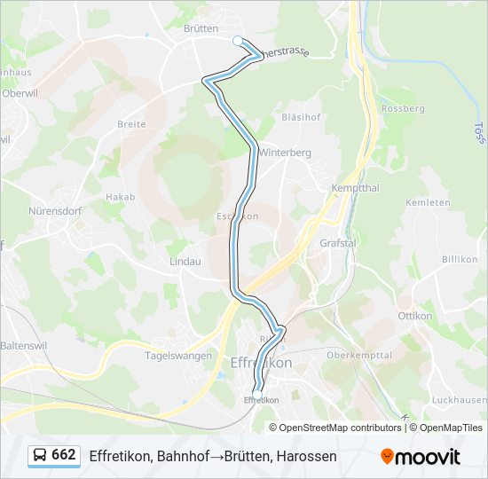 662 Bus Line Map