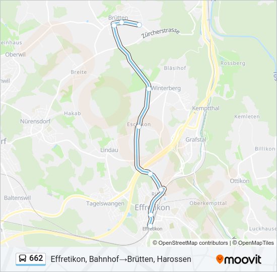 662 Bus Line Map