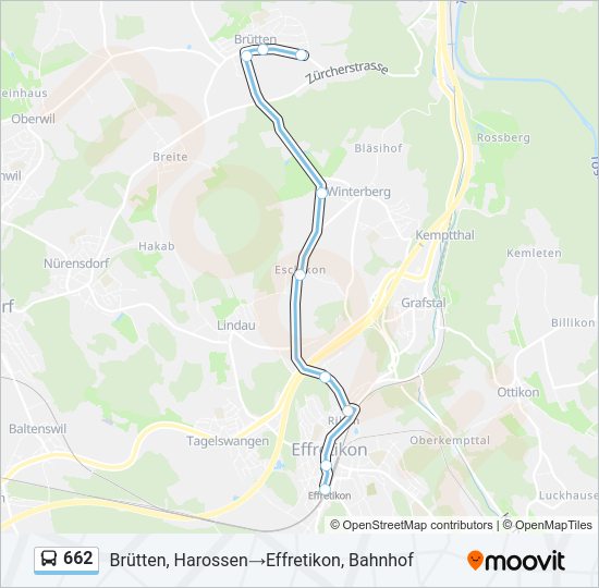 662 Bus Line Map