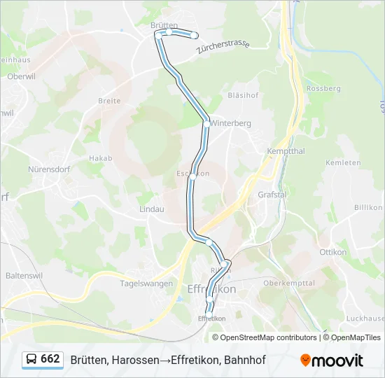662 Bus Line Map