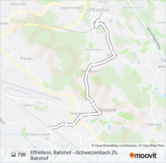 720 Bus Line Map