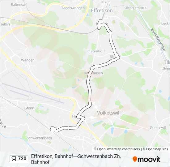 720 Bus Line Map