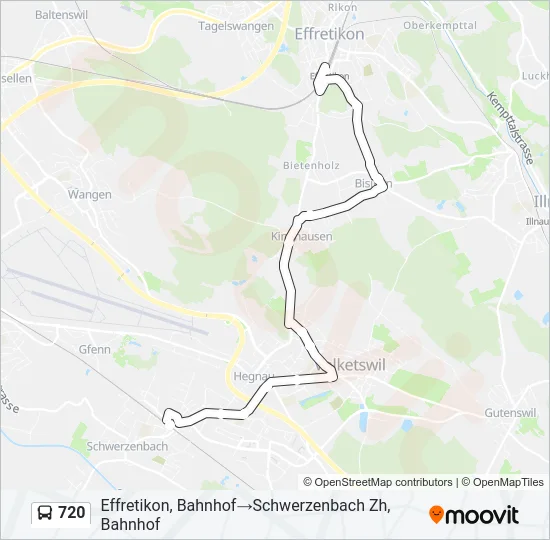 720 Bus Line Map