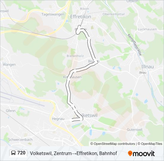 720 Bus Line Map