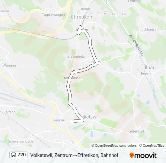 720 Bus Line Map