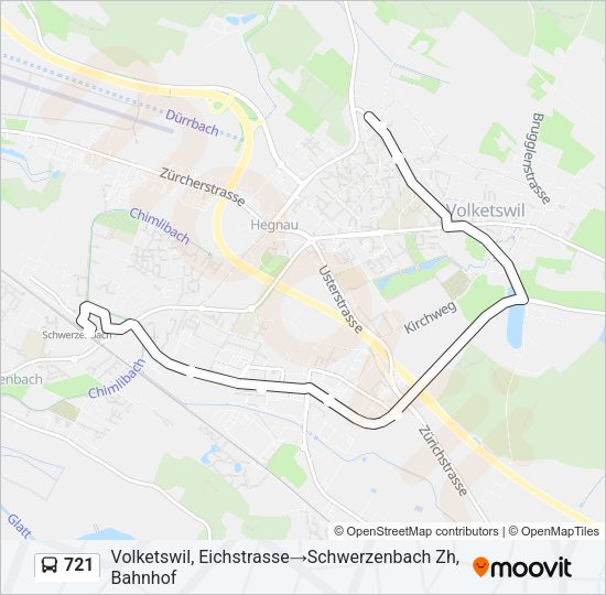 721 Bus Line Map