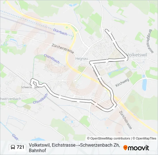 721 Bus Line Map