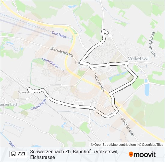721 Bus Line Map