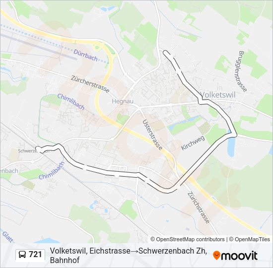 721 Bus Line Map
