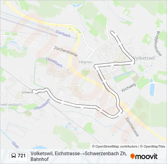 721 Bus Line Map