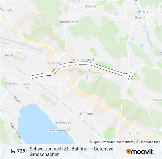 725 Bus Line Map