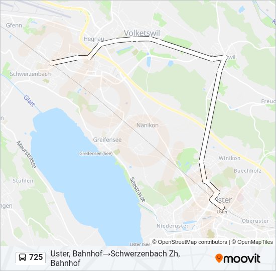 725 Bus Line Map