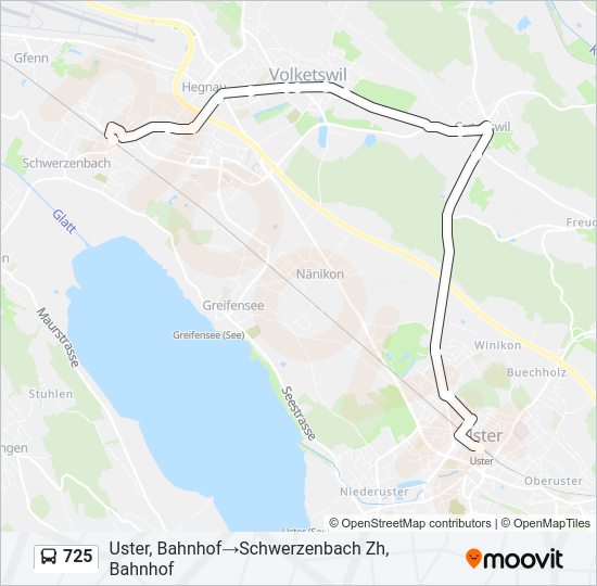 725 Bus Line Map