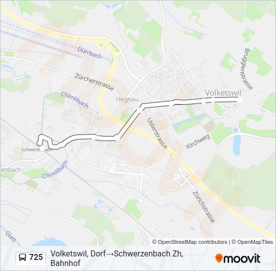 725 Bus Line Map